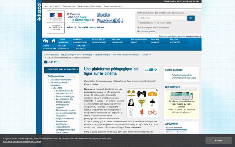 Eduscol : une plateforme pédagogique en ligne sur le cinéma
