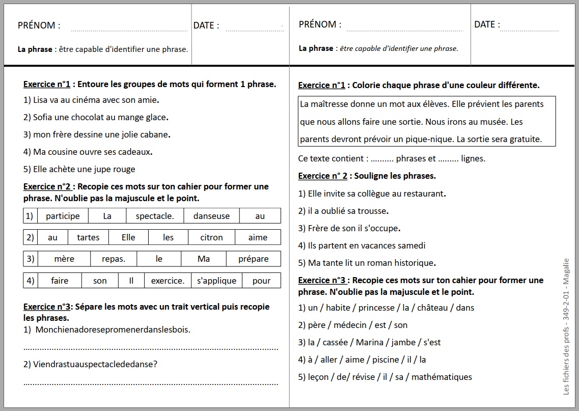 Exercices PDF